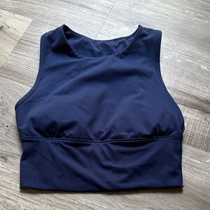 all in motion Navy Blue Sleeveless Crop Top